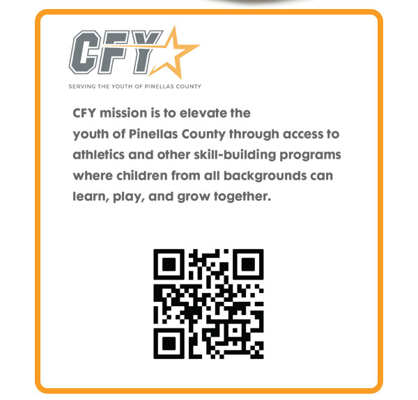 CFY mission is to elevate the youth of Pinellas County through access to athletics and other skill-building programs where children from all backgrounds can learn, play, and grow together.